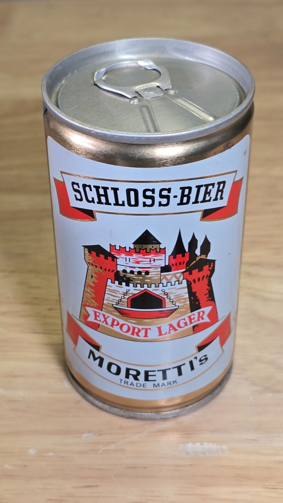 Vintage Schloss-Bier Export Lager Beer Can Moretti’s Germany 11.5 oz Pull Tab