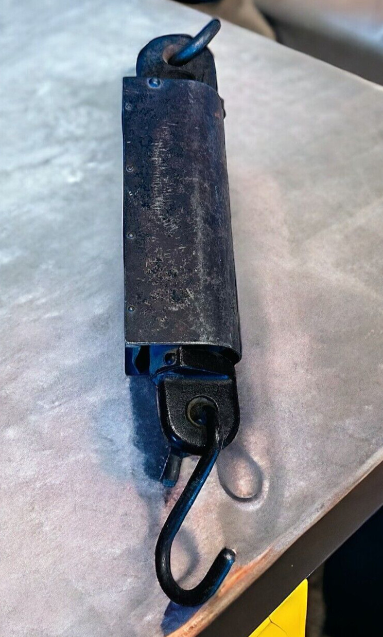 Vtg Chatillon Brass Iron Spring Hanging Scale 200lb Iron Clad industrial