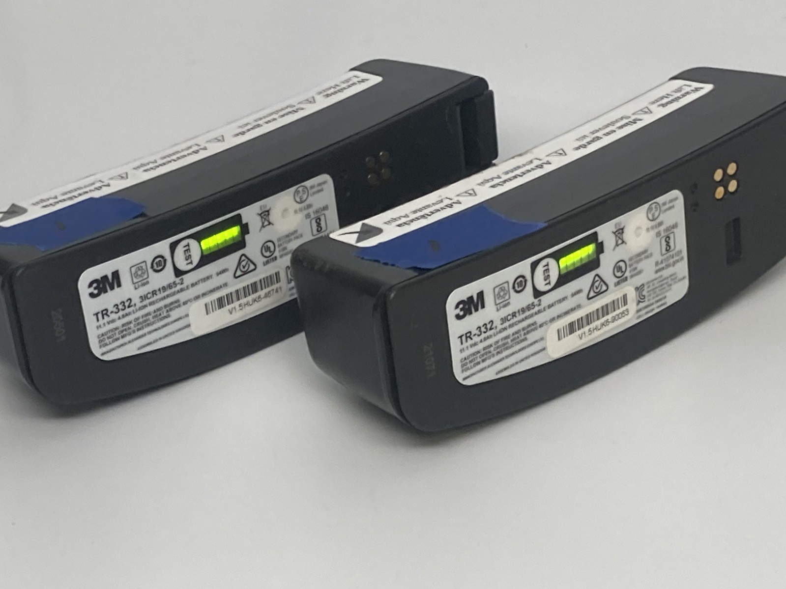 Qty 2 3M TR-332  Li-Ion Battery for Versaflo TR-300  