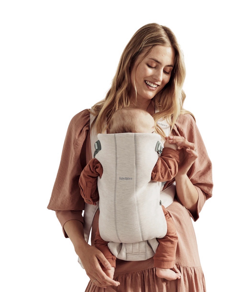 BabyBjörn Mini Baby Carrier, Light Beige Jersey  NB - 12M NWOT