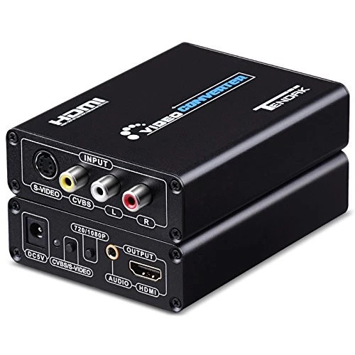 Tendak 3RCA CVBS Composite & S-Video R/L Audio to HDMI Converter Adapter Su