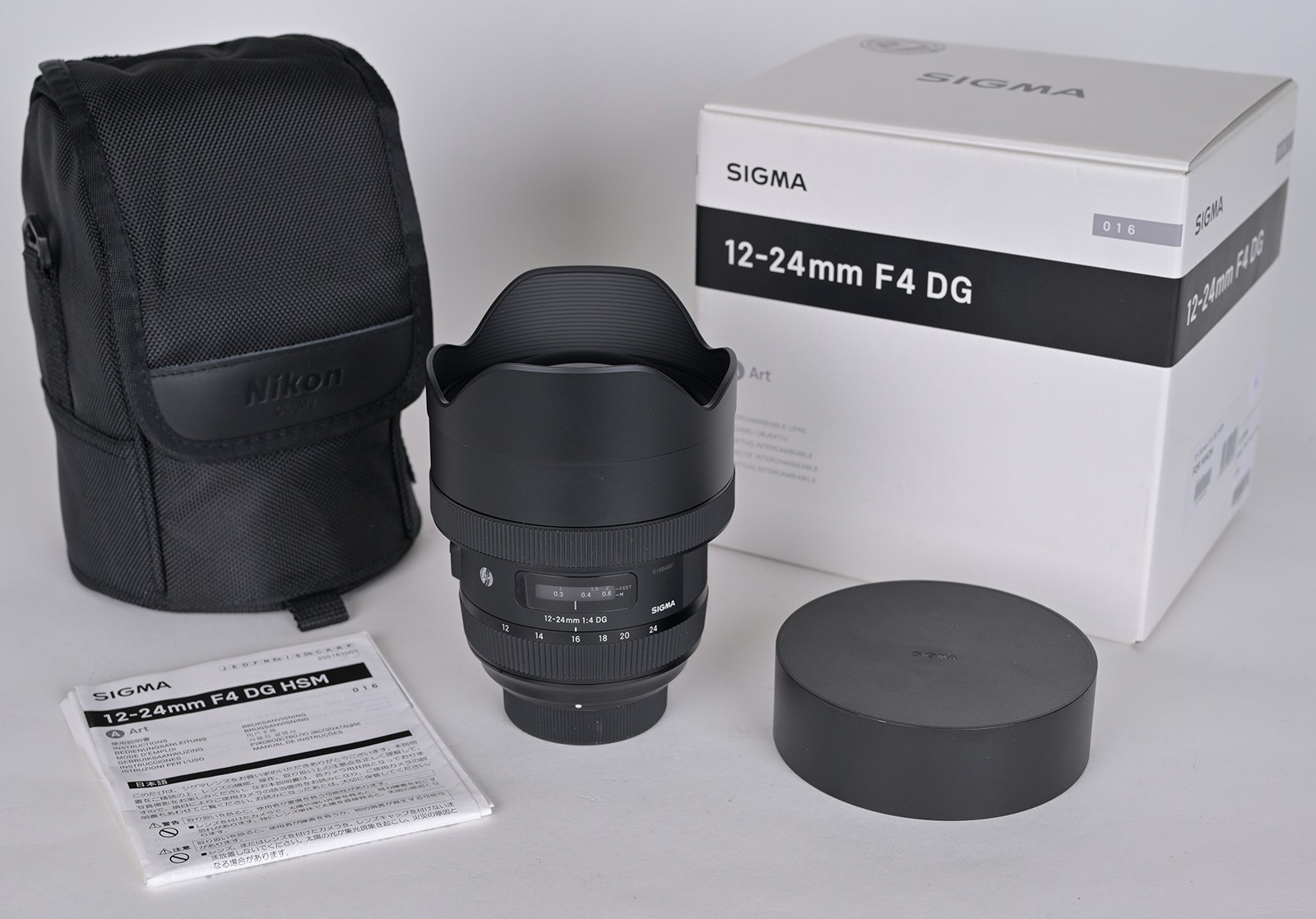 EX+++ Nikon F Sigma ART 12-24mm f4 DG HSM Full Frame Wide Angle Zoom Warranty