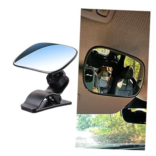 Car Rearview Baby Mirror, Universal Wide Angle Convex Mirror Clip-on Mirrors, 