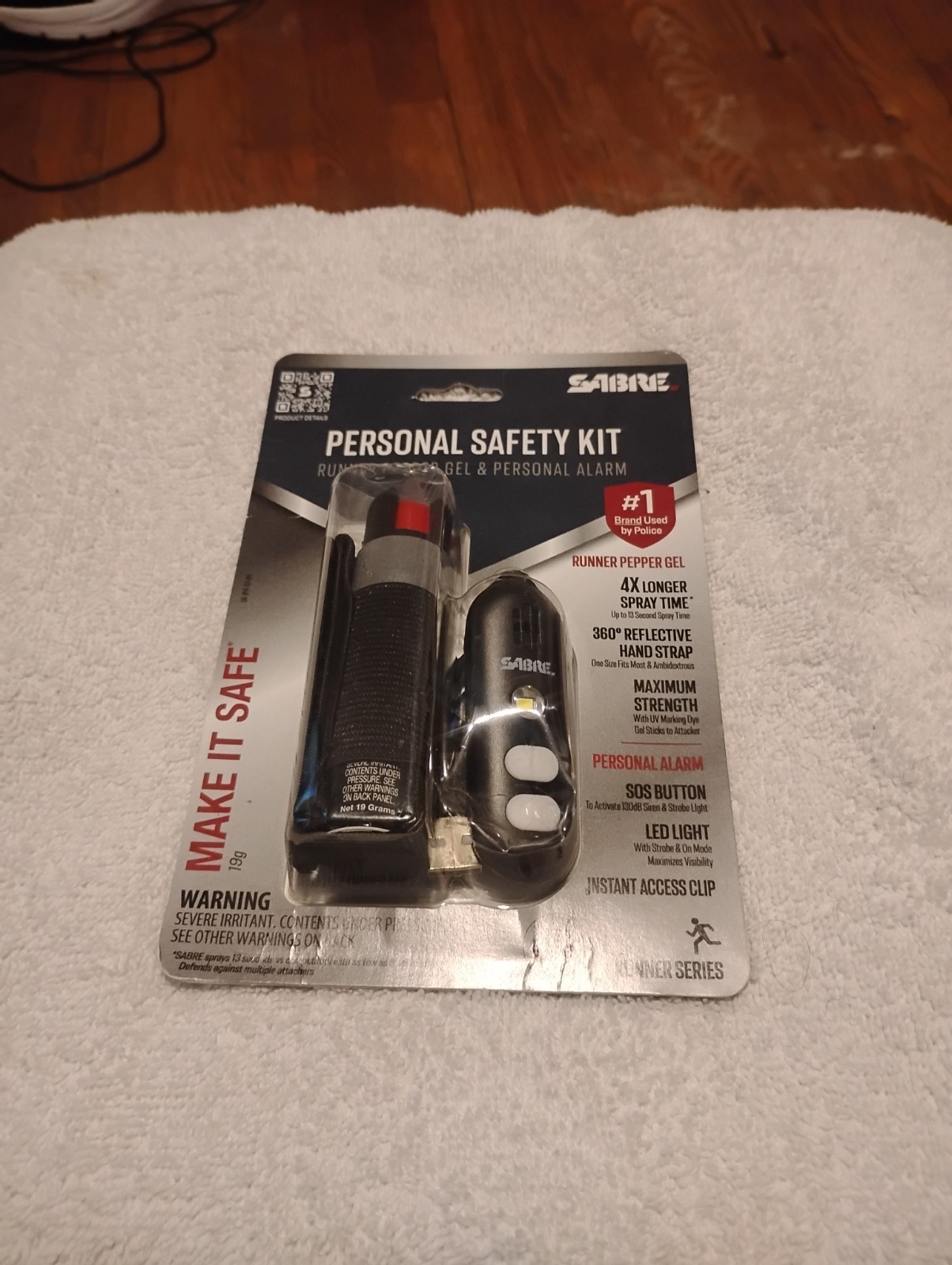 Sabre Safety Value Kit Pepper Gel & Personal Alarm Chambray Blue