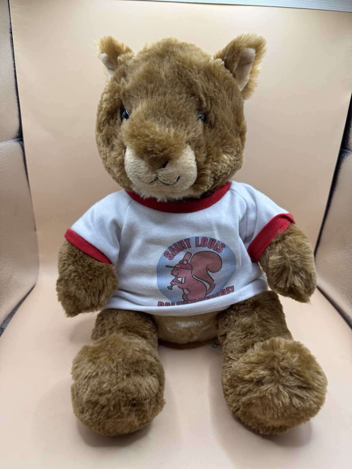 Build A Bear St Louis Rally Squirrel RARE RETIRED 2012 Cardinals Stuffed Animal