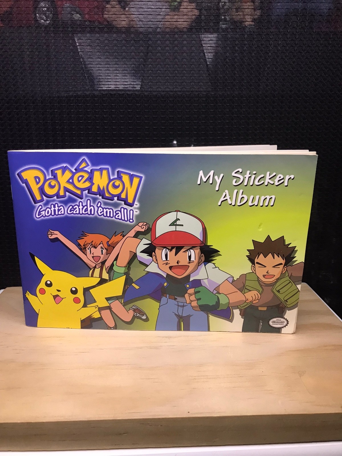 Pokemon Nintendo Vintage 1998 My Sticker Album filled with applied stickers