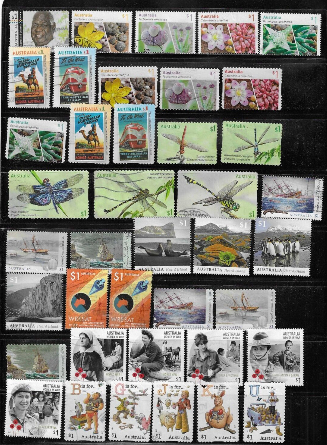 Australia 2017 Various Used Commemorative Australian Postal Stamps