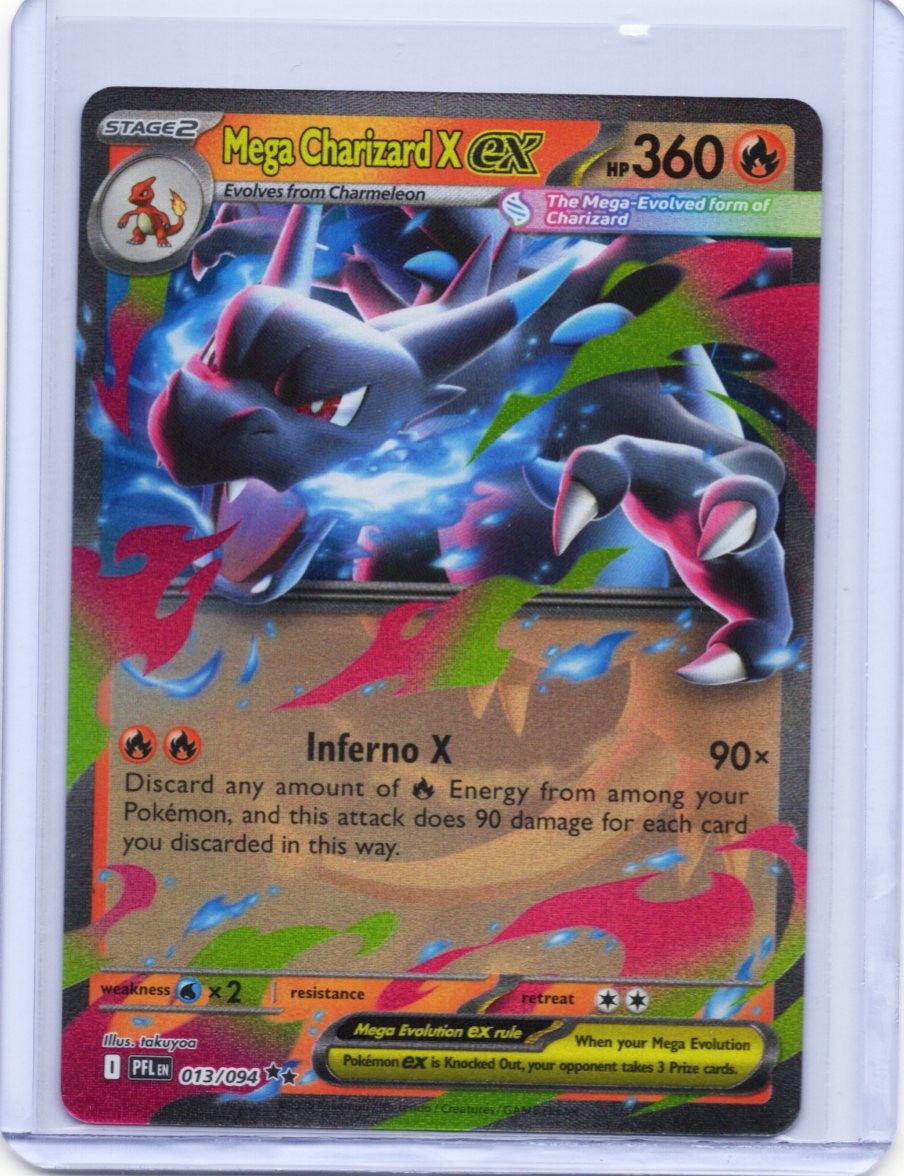 Mega Charizard X ex Double Rare ME02: Phantasmal Flames 013/094 NM