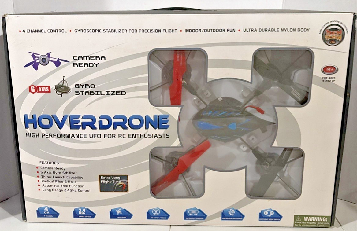 HOVER DRONE BY TECH TEAM RC QUAD HELICOPTER WITH CAMERA - TESTED & FUNCTIONS