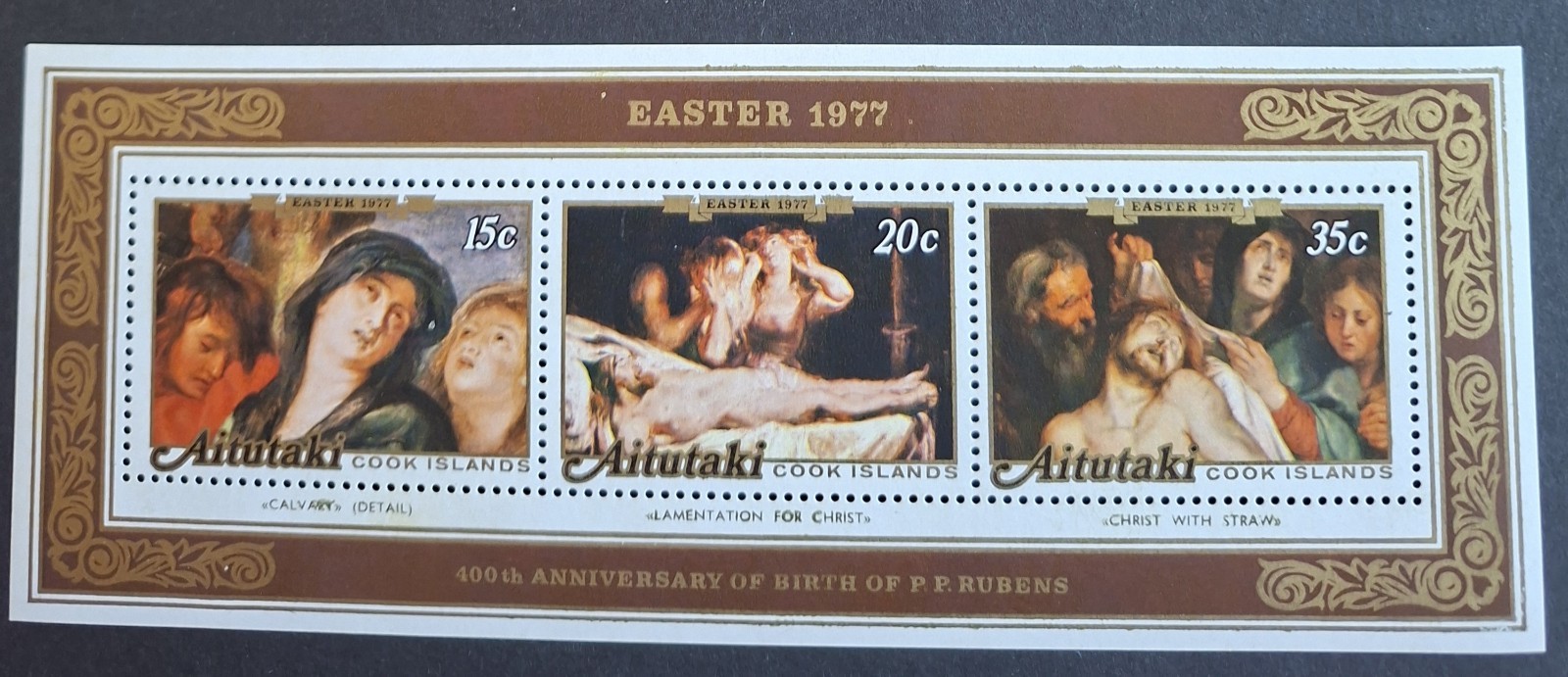 AITUTAKI -1977 -MINT HINGED "EASTER - 400th ANNIV. PETER RUBENS BIRTH"