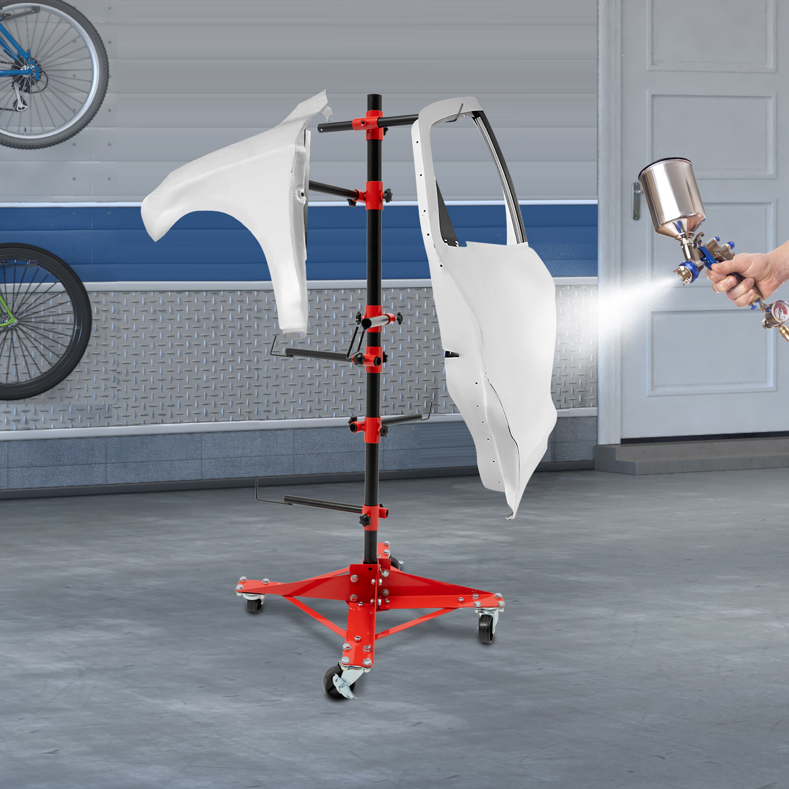 Adjustable Panel Tree Paint Stand Auto Body Door Fender Paint Stand Iron Stand