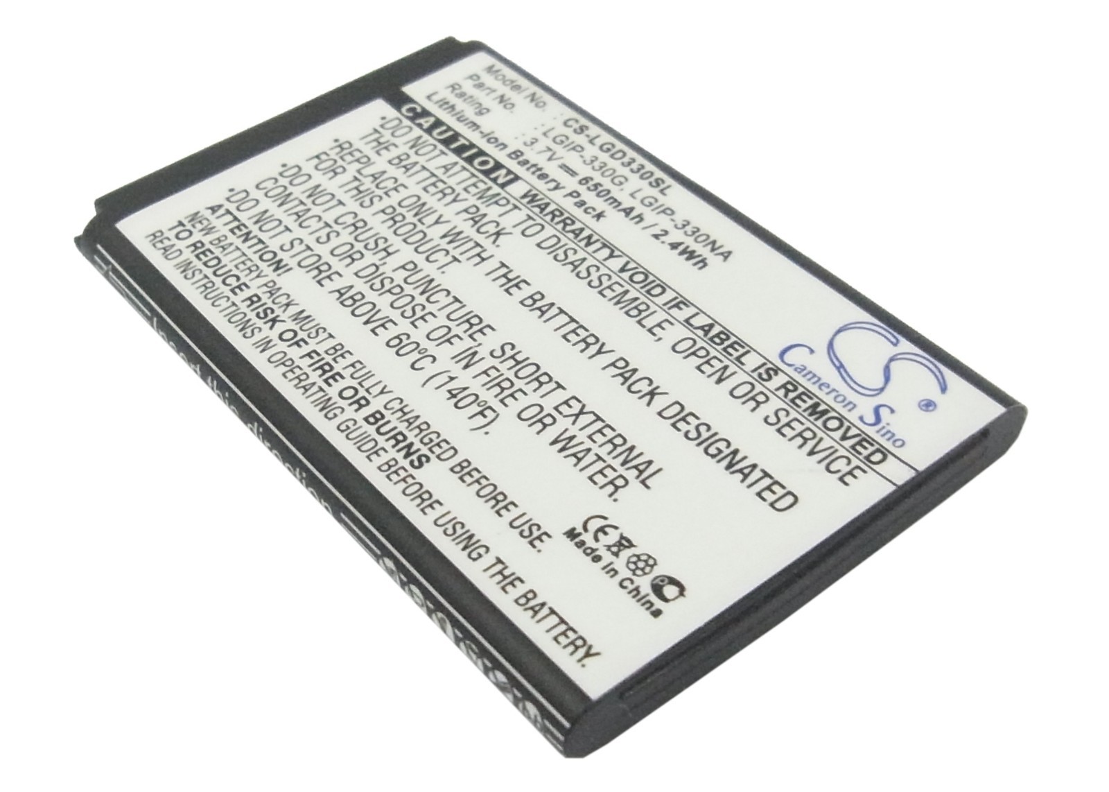 Battery 650mAh Type LGIP-330NA LGIP-330G for LG GB220 GB230
