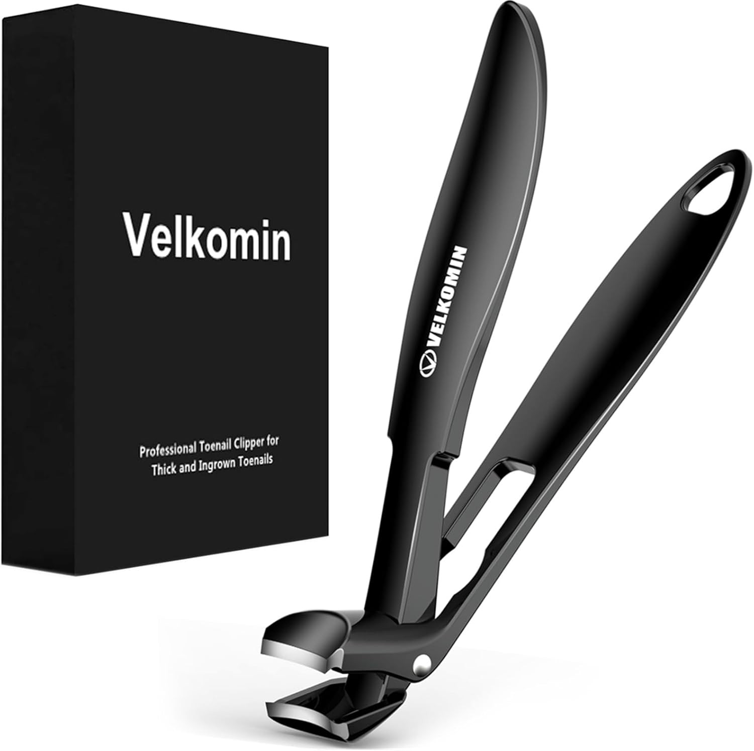 Toenail Clippers for Seniors, Long Handled Curved Head Nail Clippers with Catche