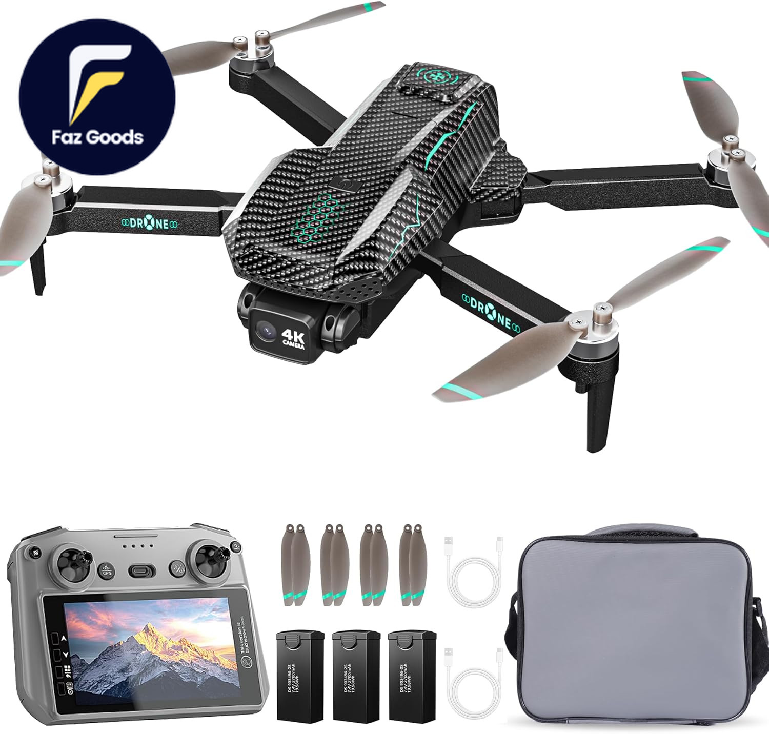 GPS Drone with 4K Camera for Adults FPV RC Quadcopter 90-Min Flight Time Auto 