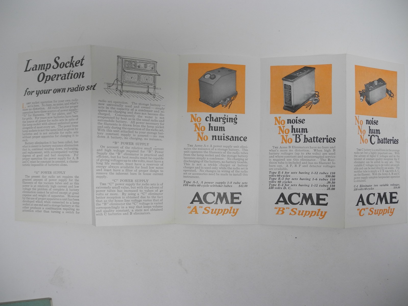 1920's ACME for Amplification Advertisements - Acme Apparatus Company Booklet