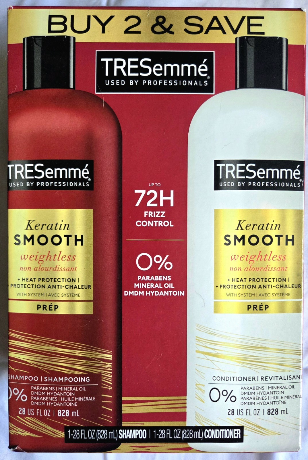 TRESemme Keratin Smooth Shampoo & Conditioner Set for All Hair Types 28 oz Each
