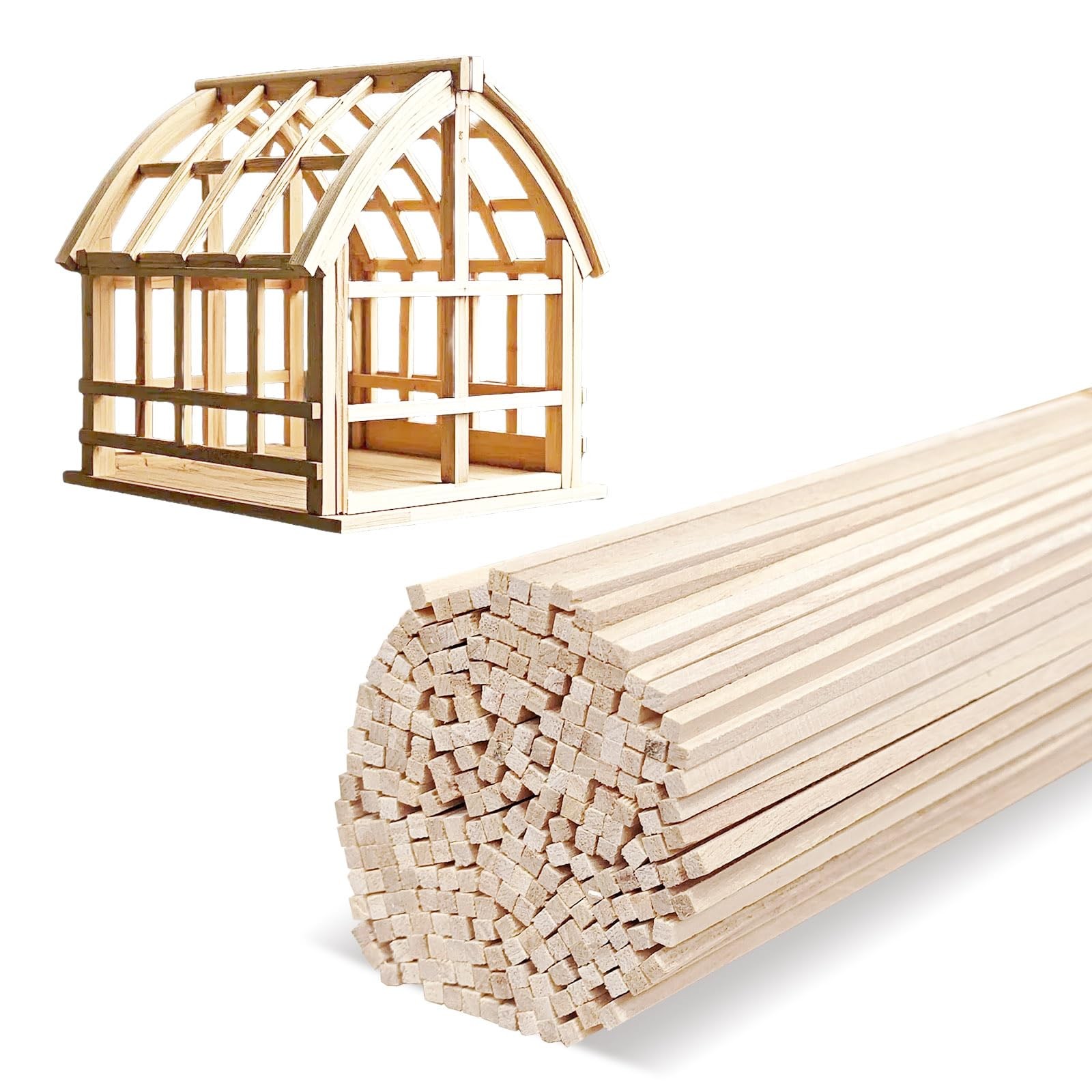 150 Pcs Balsa Wood Sticks 1/8 x x 12 Inch 150 3mm 