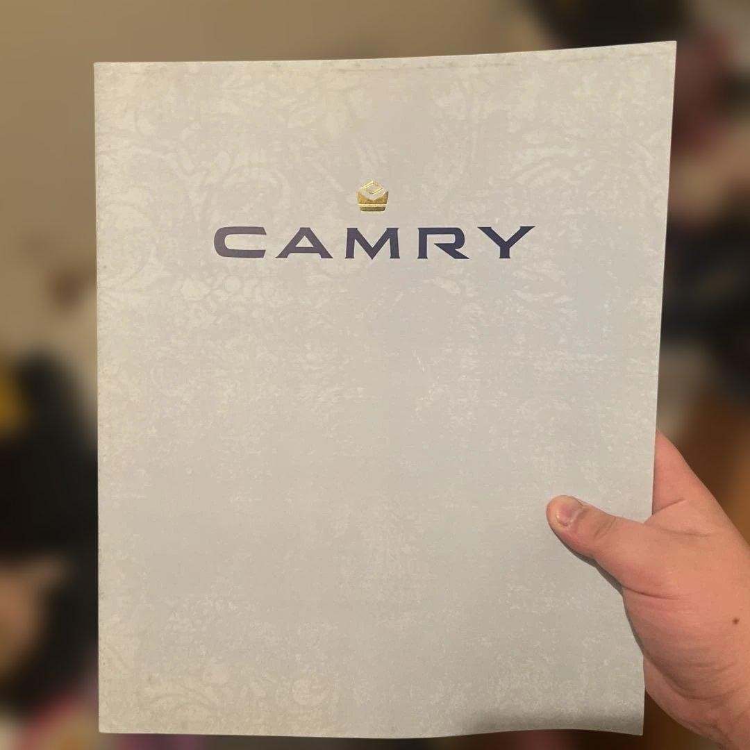 Toyota Camry Catalog 4Th Generation 1990