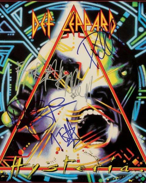 REPRINT - DEF LEPPARD Hysteria Autographed Signed 8 x 10 Photo Poster Man Cave