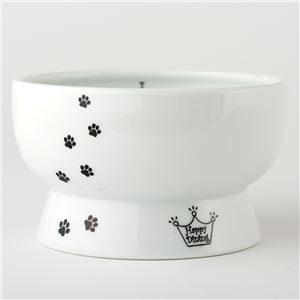 Bulk: Nekoiichi Happy Dining Raised Water Bowl Cat Print w/Silicone x30