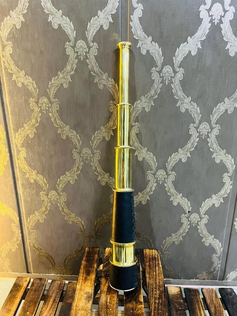 Vintage Nautical Brass Telescope 18" Victorian Spyglass Marine Decor Gift Collec