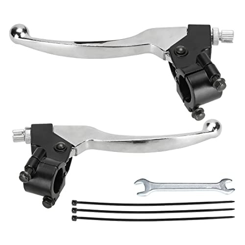  Left Right 7/8" 22mm Clutch Brake Handle Levers Perch for CRF70 CRF80 Silver