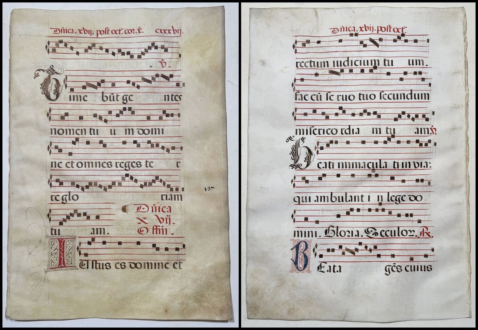 Antiphonary Manuscript Vellum 15th Century CXXXVII