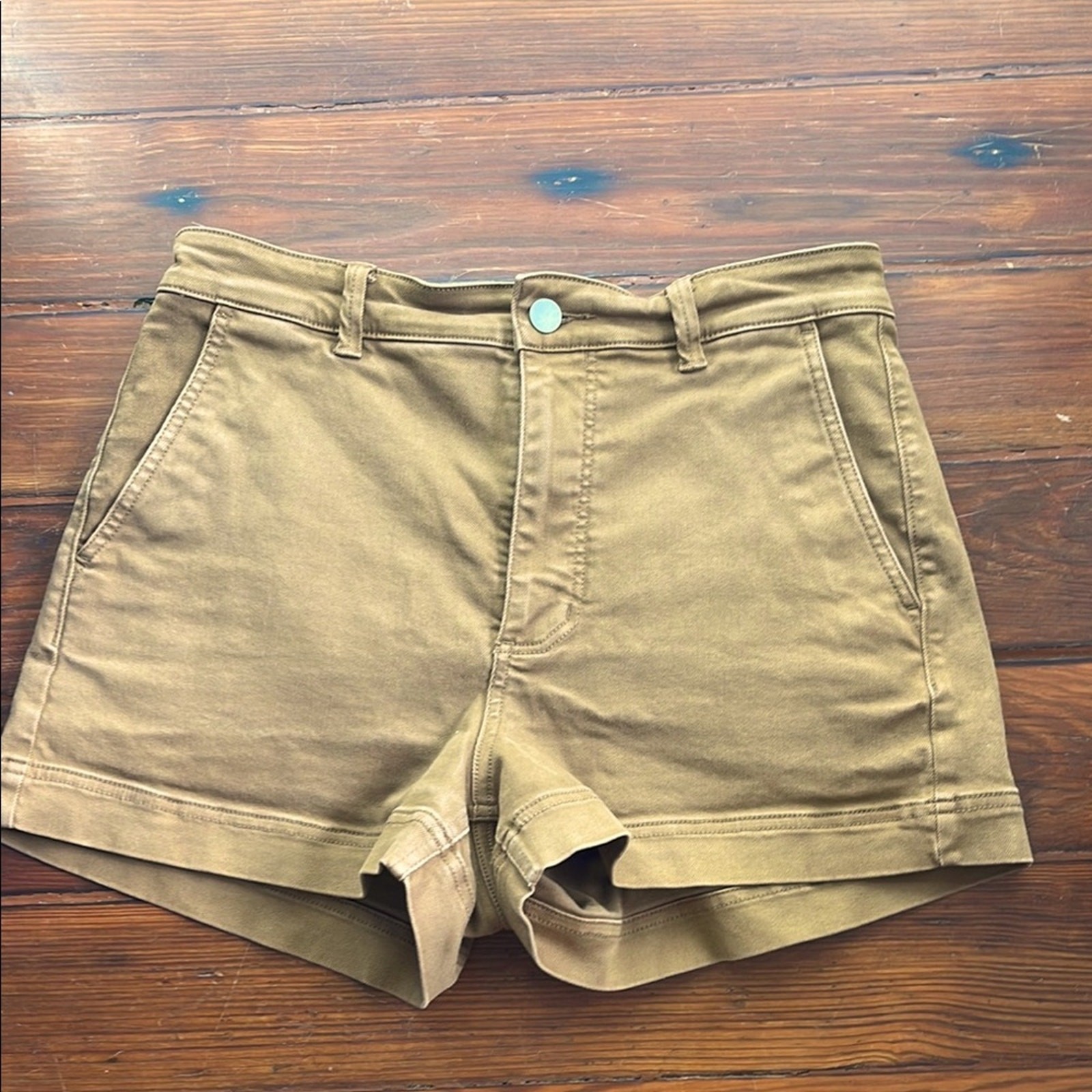 Everlane hi rise flat front chino shorts sz 10