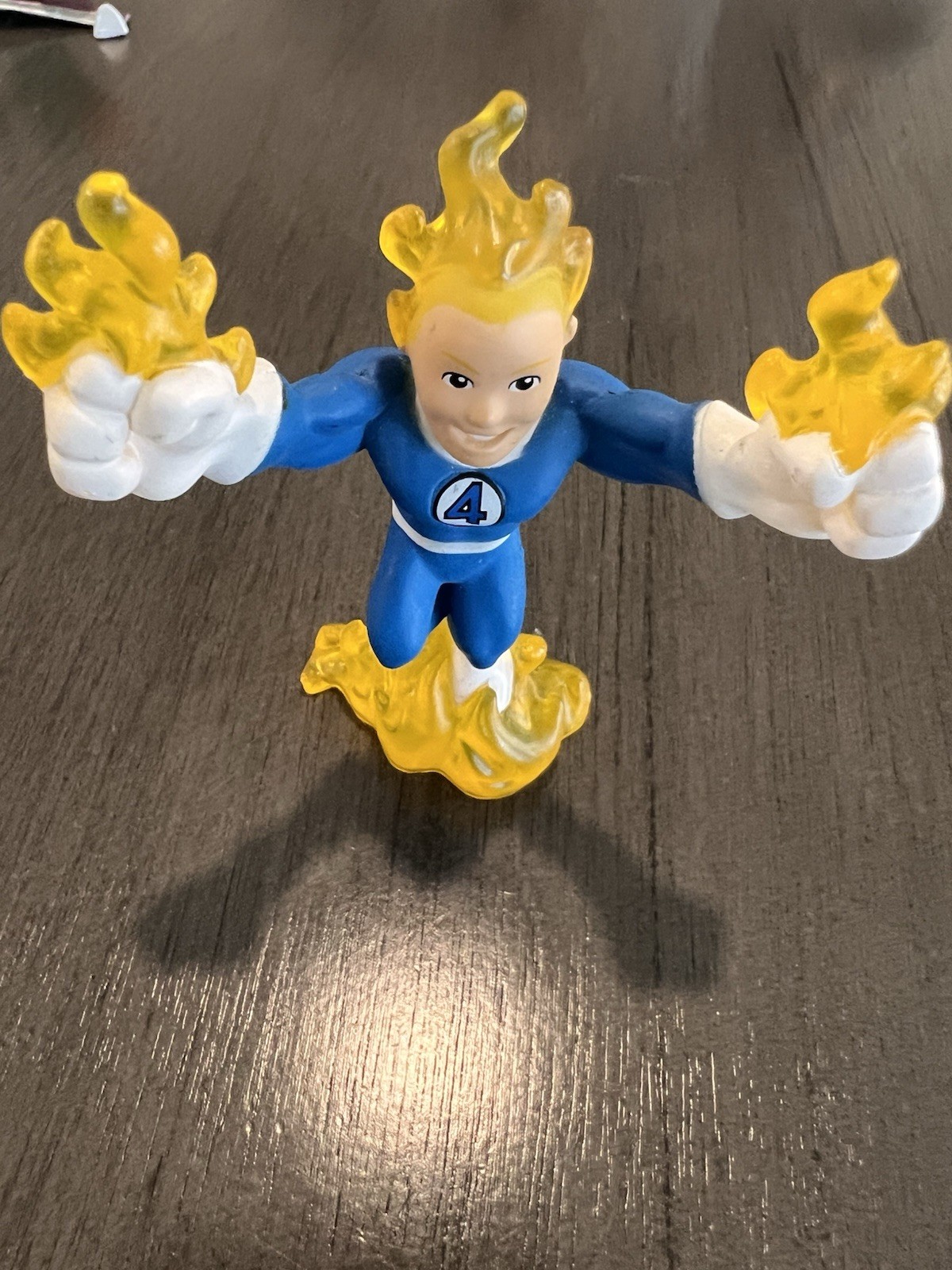 Marvel Super Hero Squad HUMAN TORCH figure white boots Fantastic Four