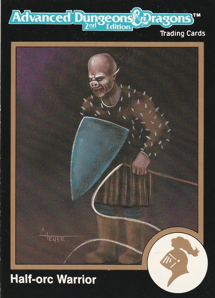 1992 ADVANCED D & D 2ND EDITION SINGLE TRADING CARD #539 HALF-ORC WARRIOR