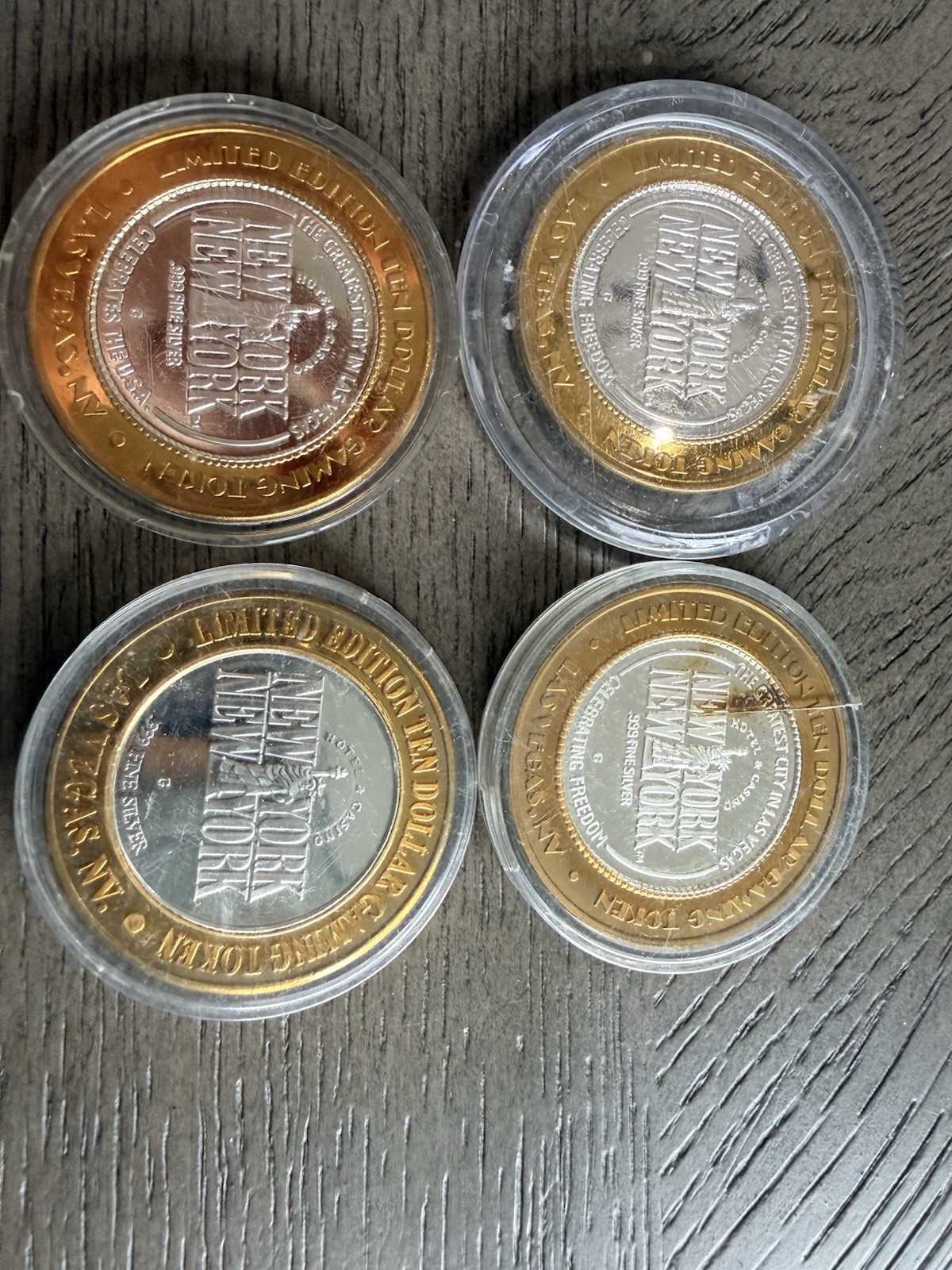 4x .999 Silver New York New York Collectible Coins