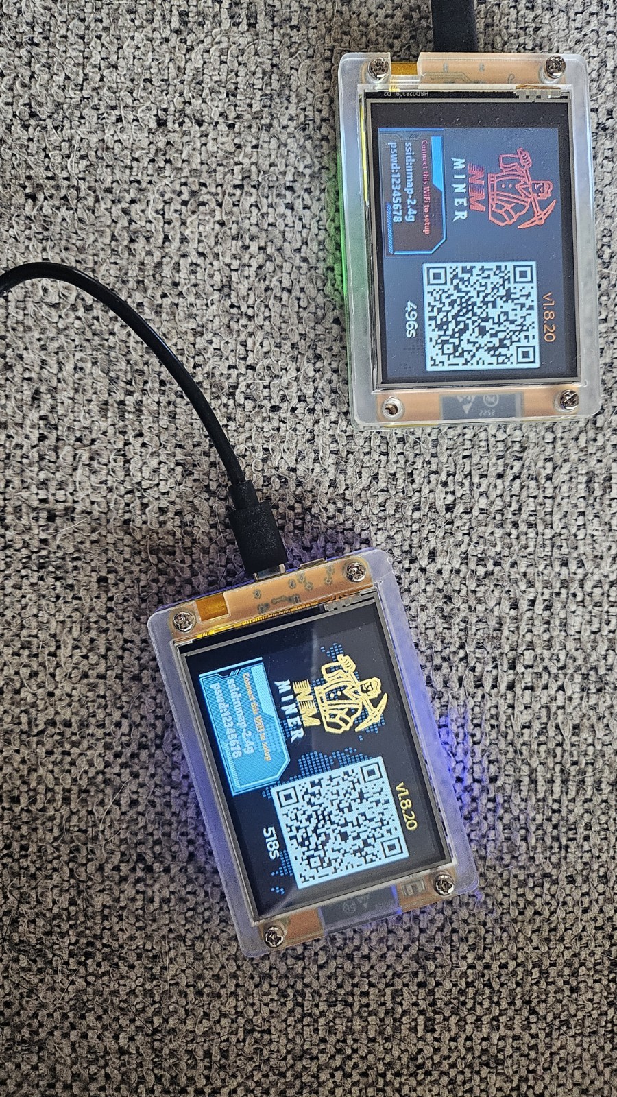 2 BTC Solo Miner NMMiner V2 1060KH/s Low Power Bitcoin mit 2.8inch Display WiFi