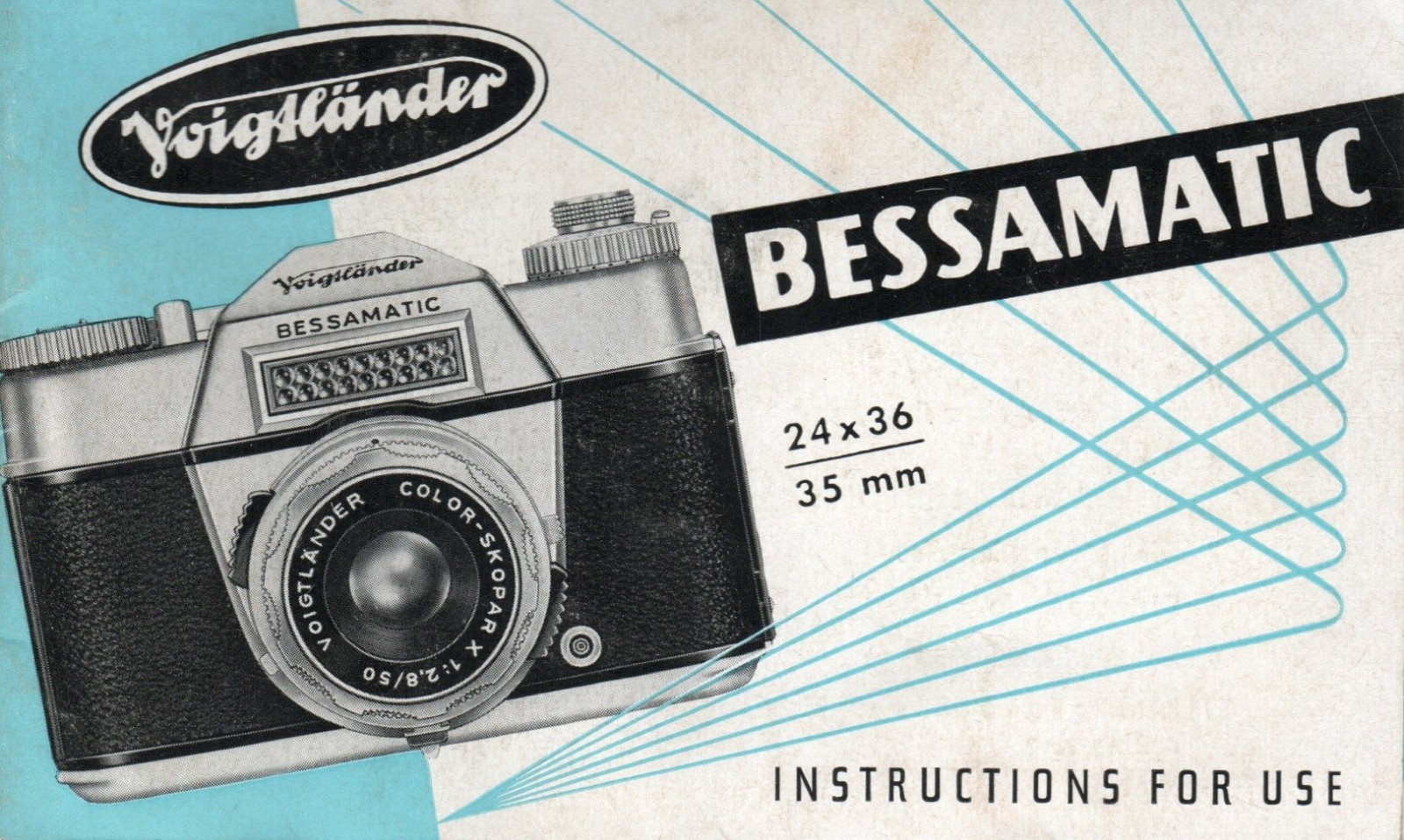Vintage Voigtlander Bessamatic 35mm Camera Manual ORIGINAL