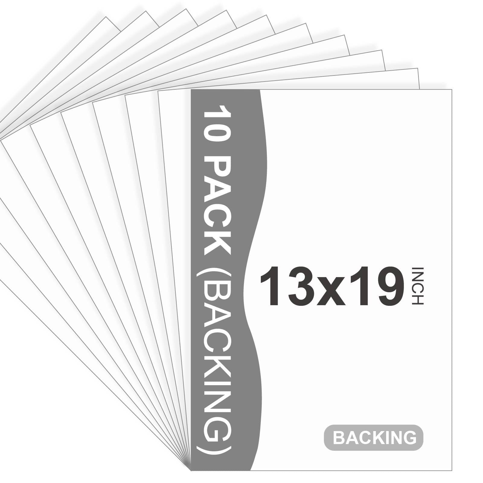 10 PCS Backing Boards 13x19 Uncut White Mats Matboards AcidFree Backerboards