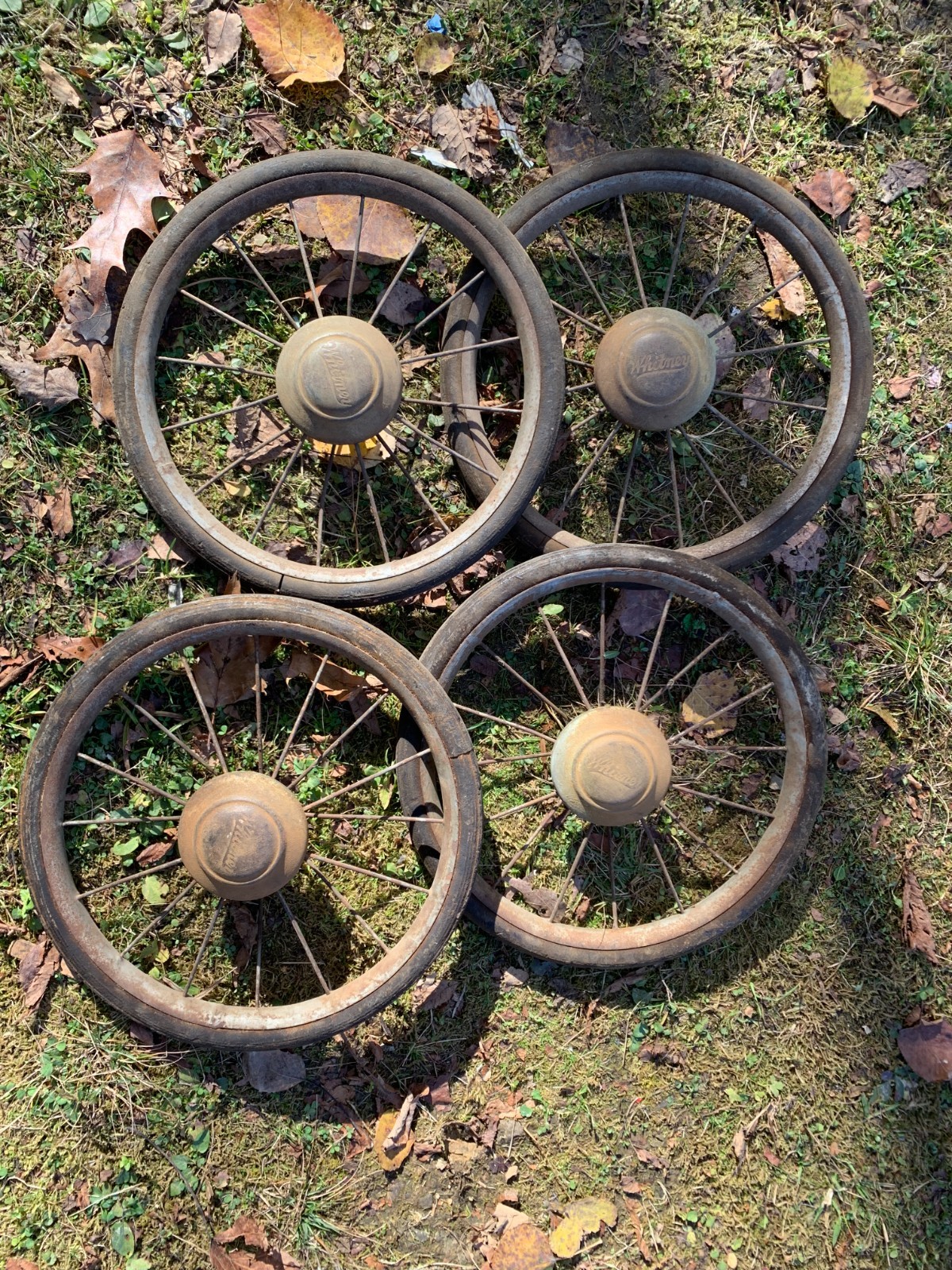 Antique Whitney Reed Victorian Spoke Wheel Cart Wagon Doll Carriage Buggy Lot