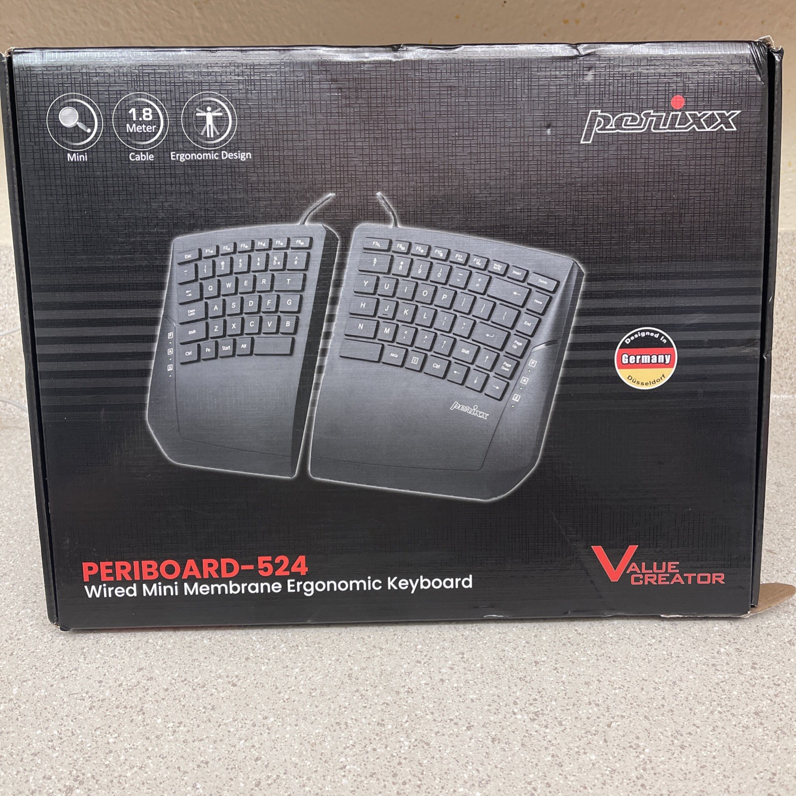 PERIBOARD-524 Wired Ergonomic Split Keyboard