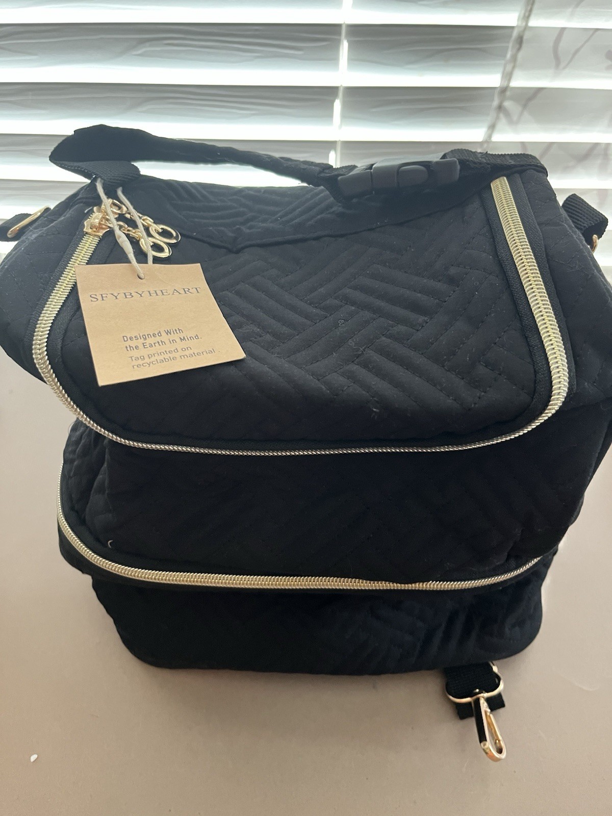 SFYBYHEART Breastfeeding Storage Container With Ice Pack Black New