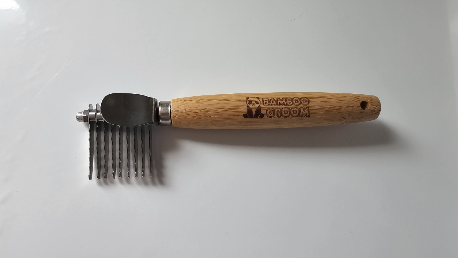 Bamboo Groom Stainless Steel Grooming And Dematting Rake