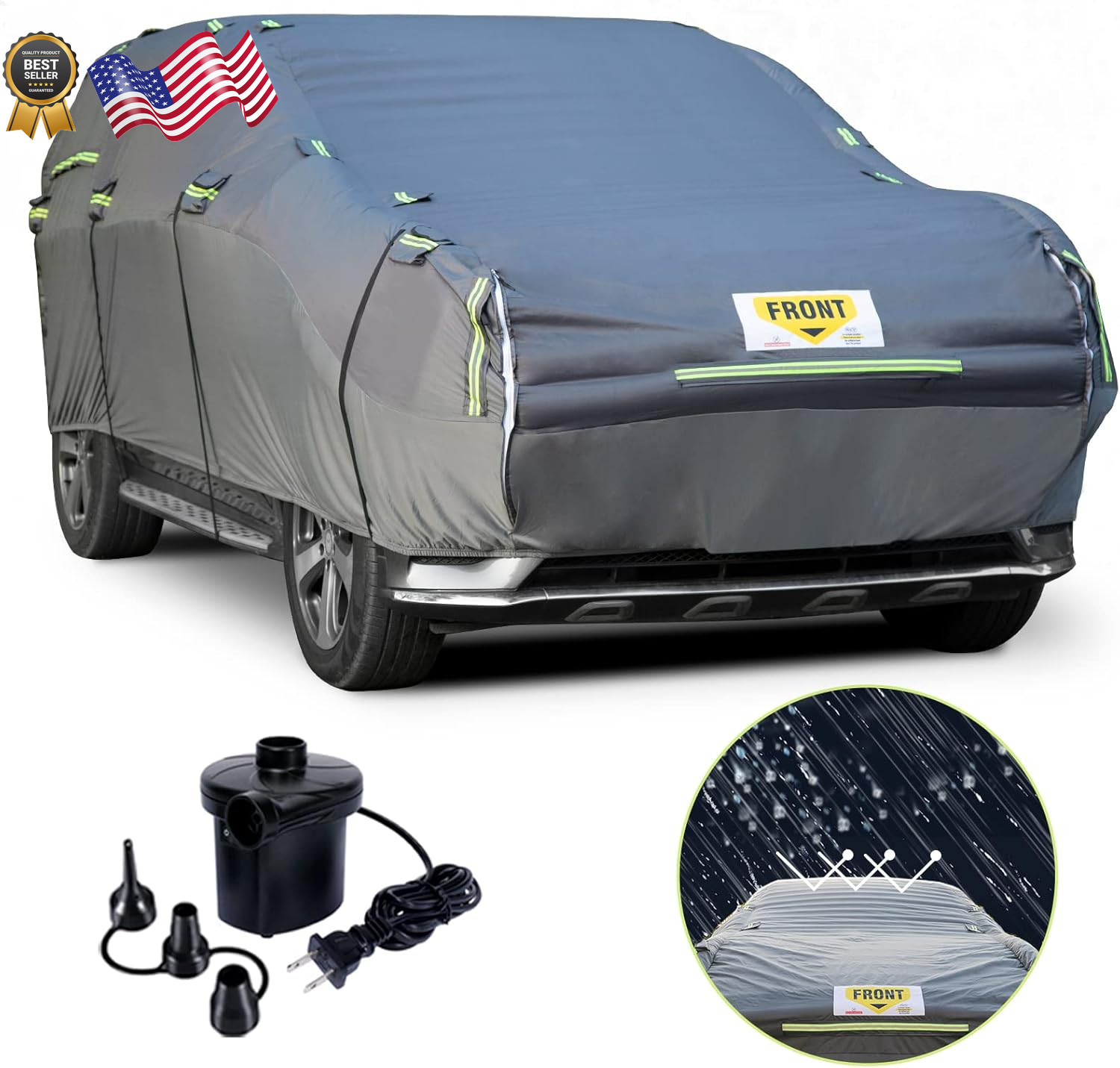 WARSUN Hail Car Cover with Thickened Airtight PVC Inner Protector Heavy Duty