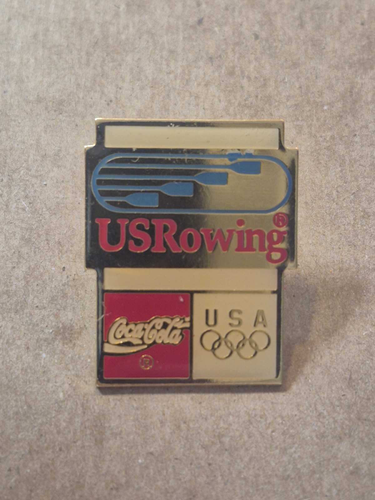 Rowing Olympic Pin 1992 Barcelona Sponsor Coca-Cola JP327