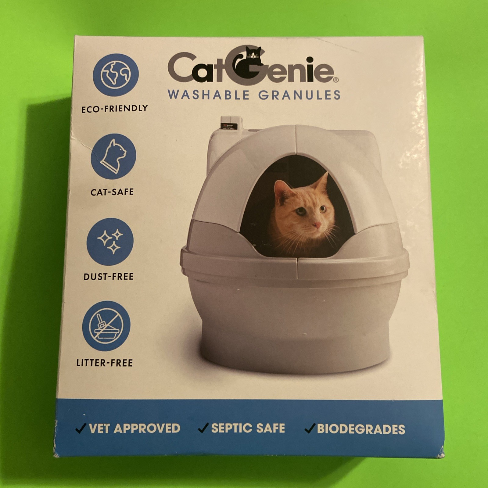 CatGenie Washable Granules 3.5 LB Box New Sealed Biodegradable Cat Septic Safe