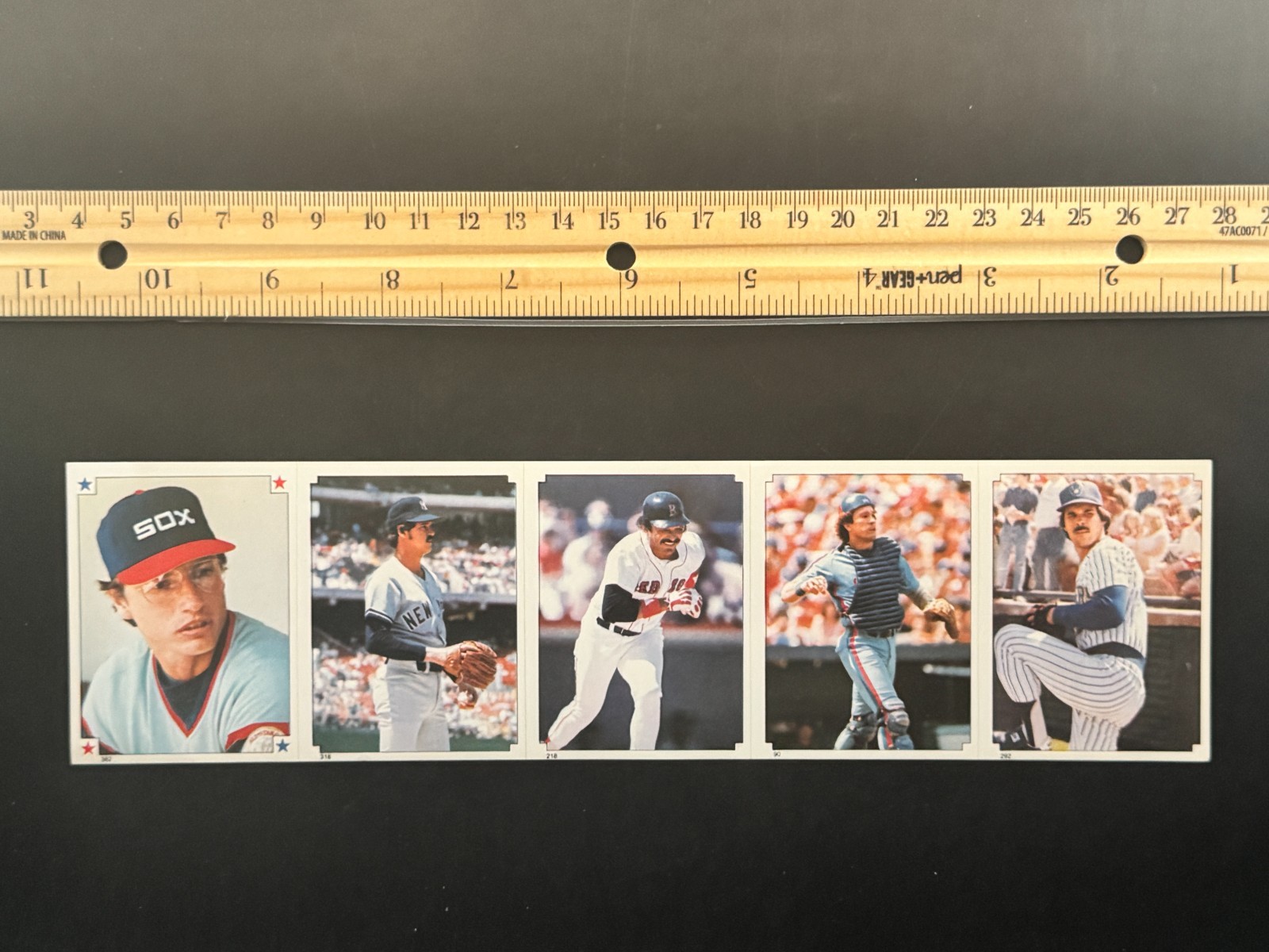 1984 Topps Sticker Complete Panel, Gary Carter, Ron Guidry, #1