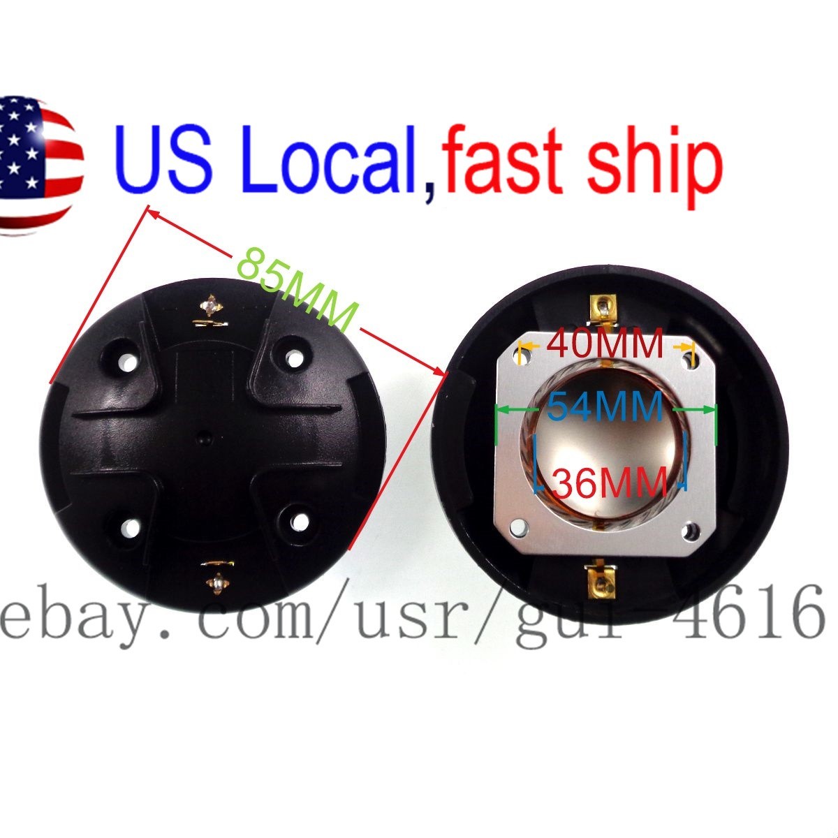 2PACK diaphragm for Electro voice EV DH1K ELX 112,ELX115,ELX215,ELX112P,ELX115P