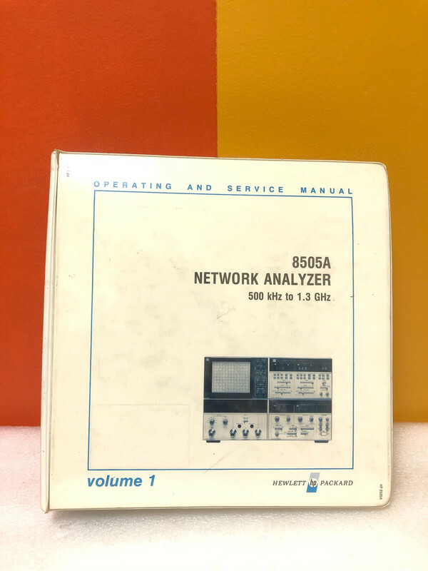 HP 08505-90070 8505A Network Analyzer Operating & Service Manual