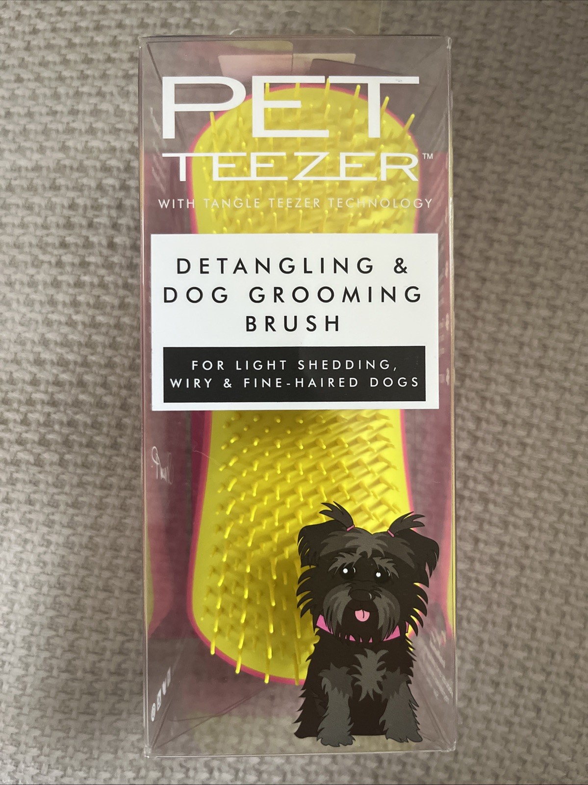 Pet Teezer Dog Grooming Brush Detangling, Gentle, Smooth Coat