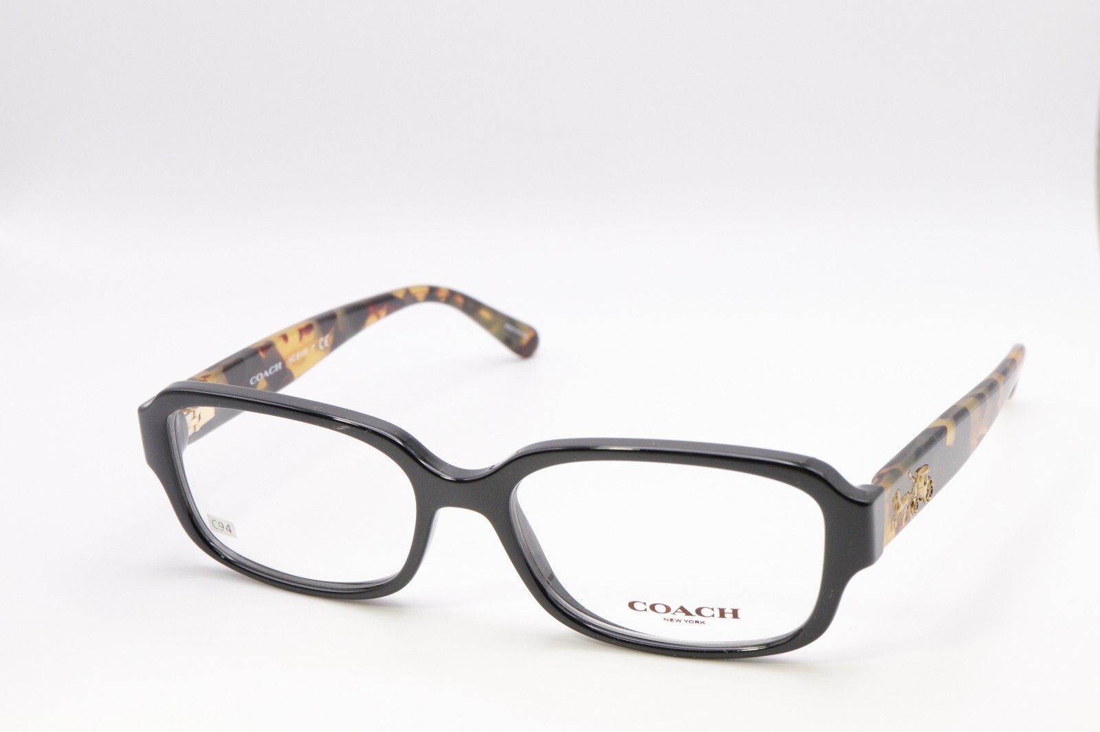 COACH HC6105 5449 Polished Black/Dark Vintage Tortoise 51-15-140 Frames Flex C94
