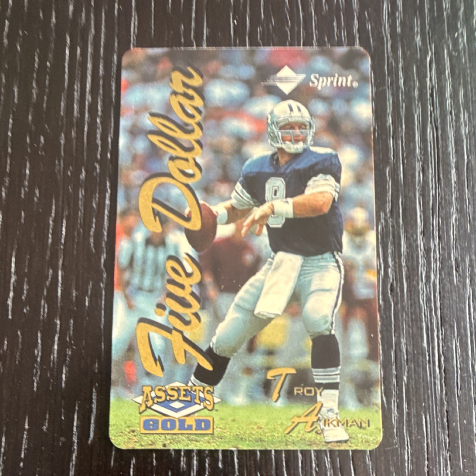 Sprint $5 Limited Edition Serial Numbered Football Charge Card Collectible