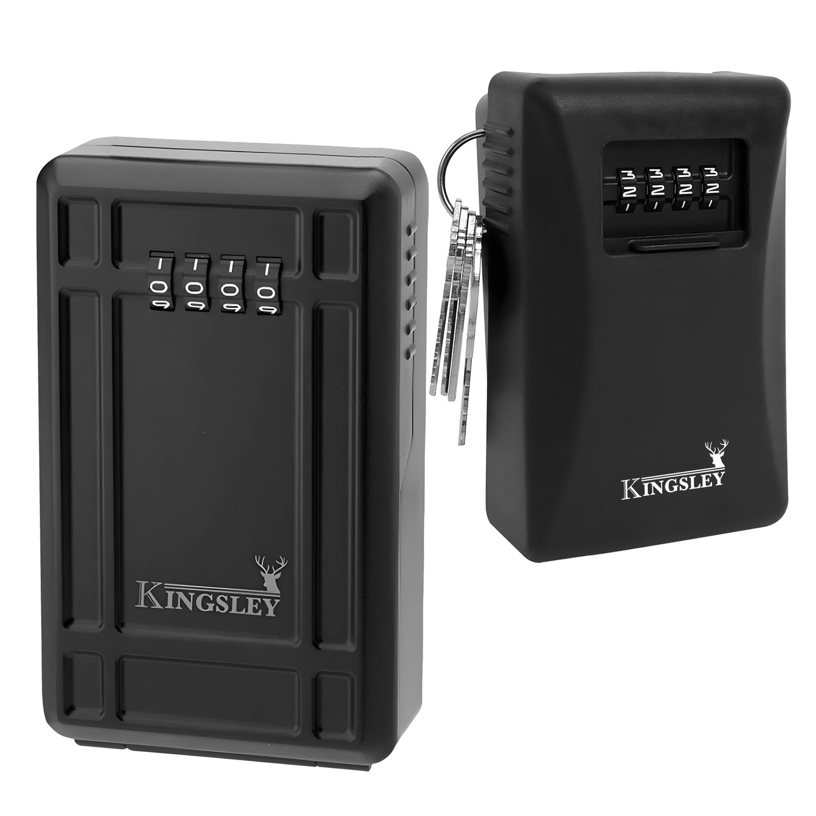 Kingsley Key Realtor Lock Box - Guard-a-Key, 5 x 1.5 x 3.25 inches, Black 