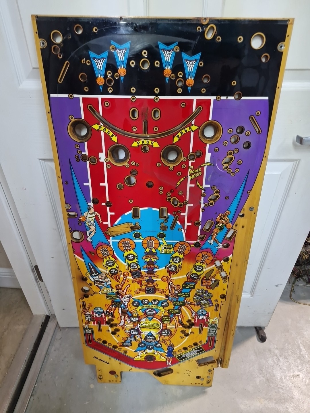 BALLY NBA FASTBREAK PINBALL MACHINE PLAYFIELD - USED