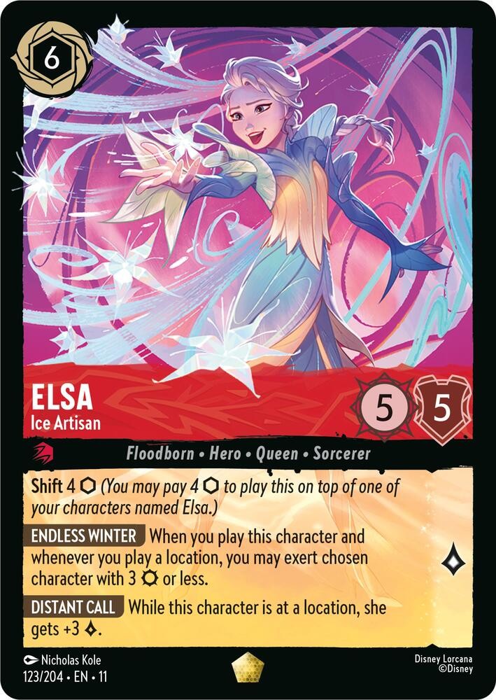 Elsa - Ice Artisan 123/204 NM Legendary - Winterspell